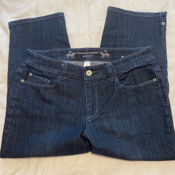 New Christopher & Banks Modern Fit Jean Capris size 4 - Picture 2 of 8